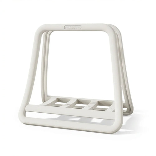 Nexstand K11 white vertical laptop dock minimalist cutout