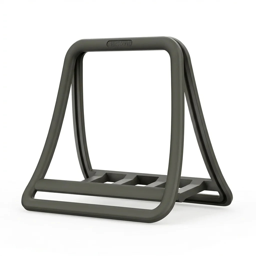 Nexstand K11 black vertical gravity-locking laptop stand for desk organization