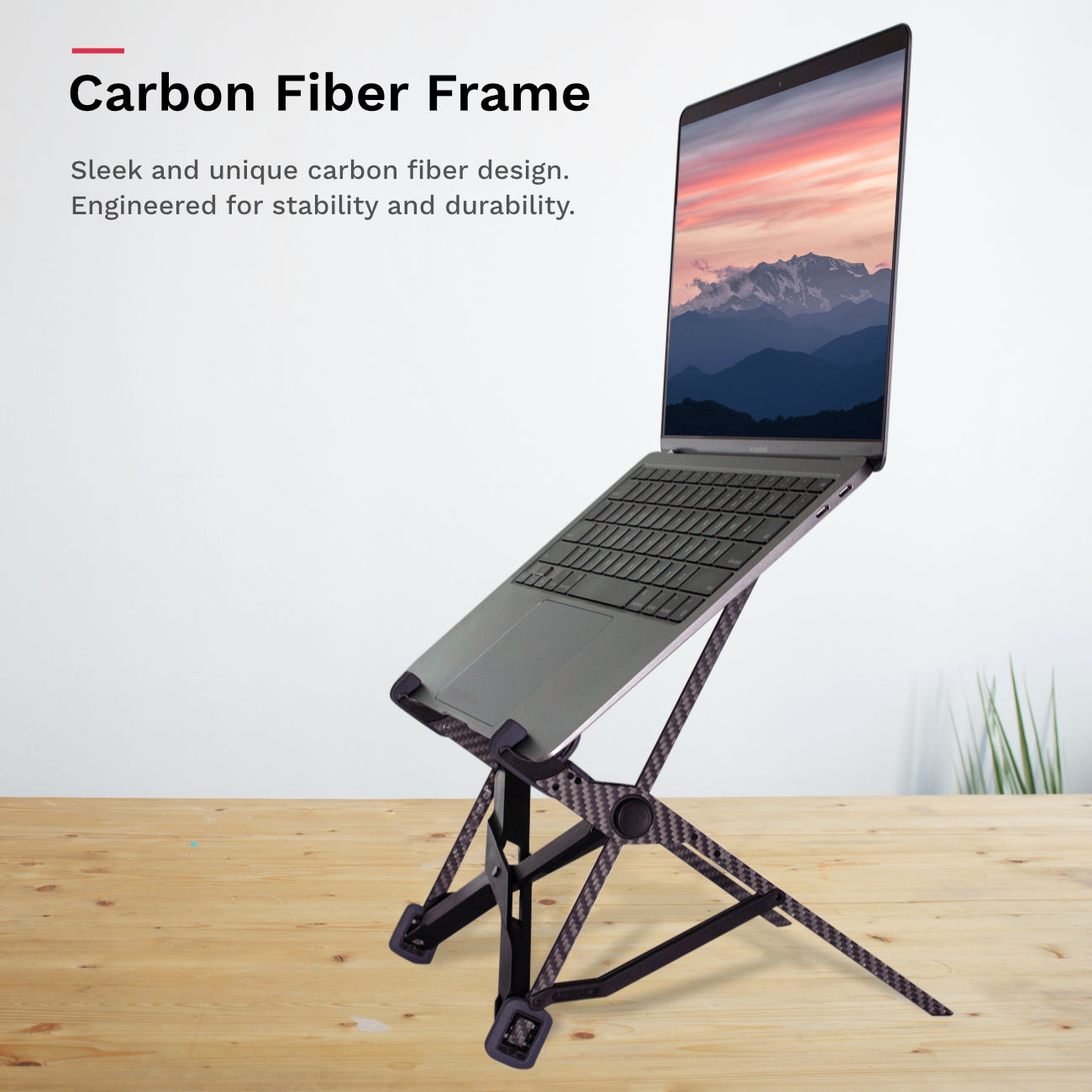 Nexstand K1 Carbon Fiber Laptop Stand – Ultra-Light Ergonomic Riser